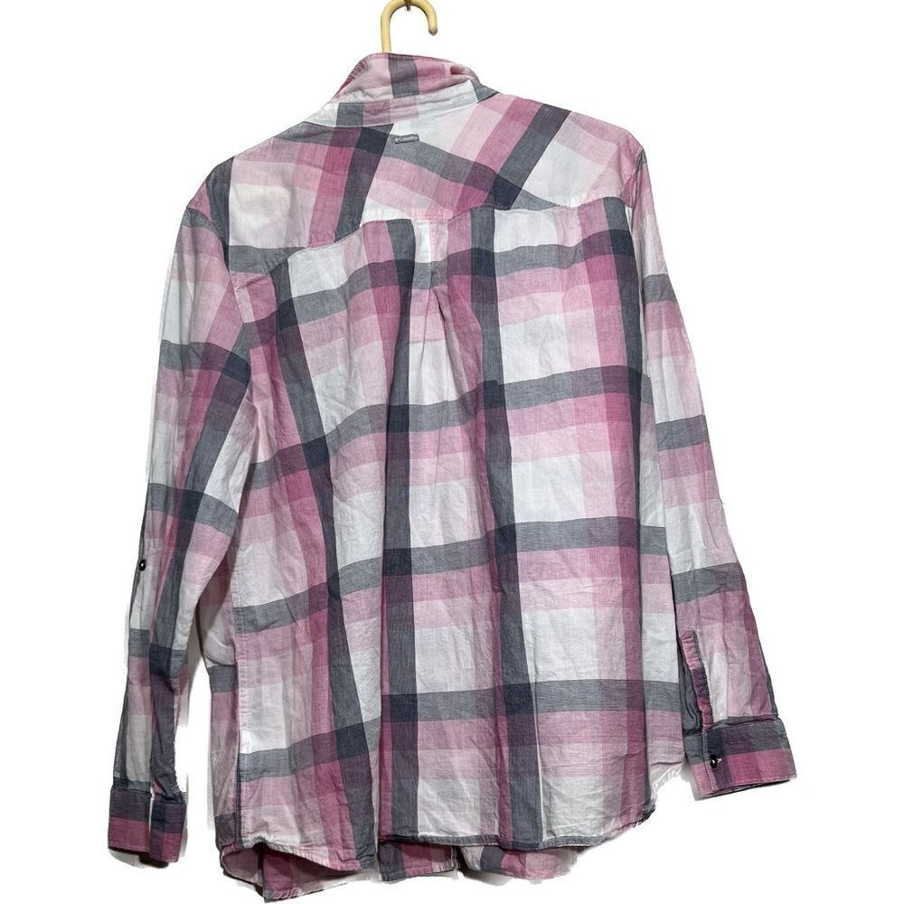 Columbia, men’s size 2X, long sleeve, button front, Plaid, adjustable sleeves - Picture 2 of 8